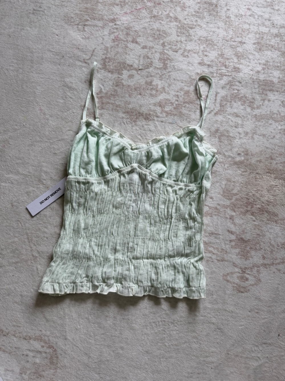 NWT Princess Polly Aqua Sea Foam Green Ruched Cami Top